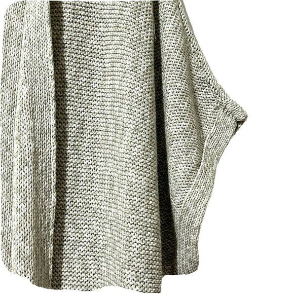 Pure Jill Womens Open Front Gray Knit Kimono Sleeve Cardigan Cotton Sweater M - Picture 4 of 10